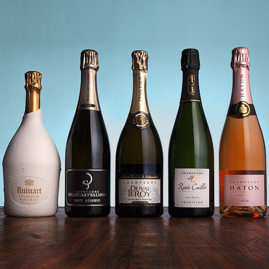 Champagne Ruinard Blanc de Blancs, Billecart-Salomon, Duval-Leroy, Renée Caillot, Haton