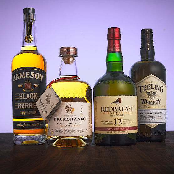 Whikies Jameson Black Barrel, Drumshanbo, Redbreast, Teeling