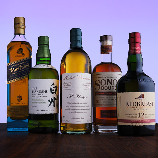 Whisky Blue Label Johnnie Walker, The Hakushu, Michel Couvreur, Sonoma Bourbon, Redbreast
